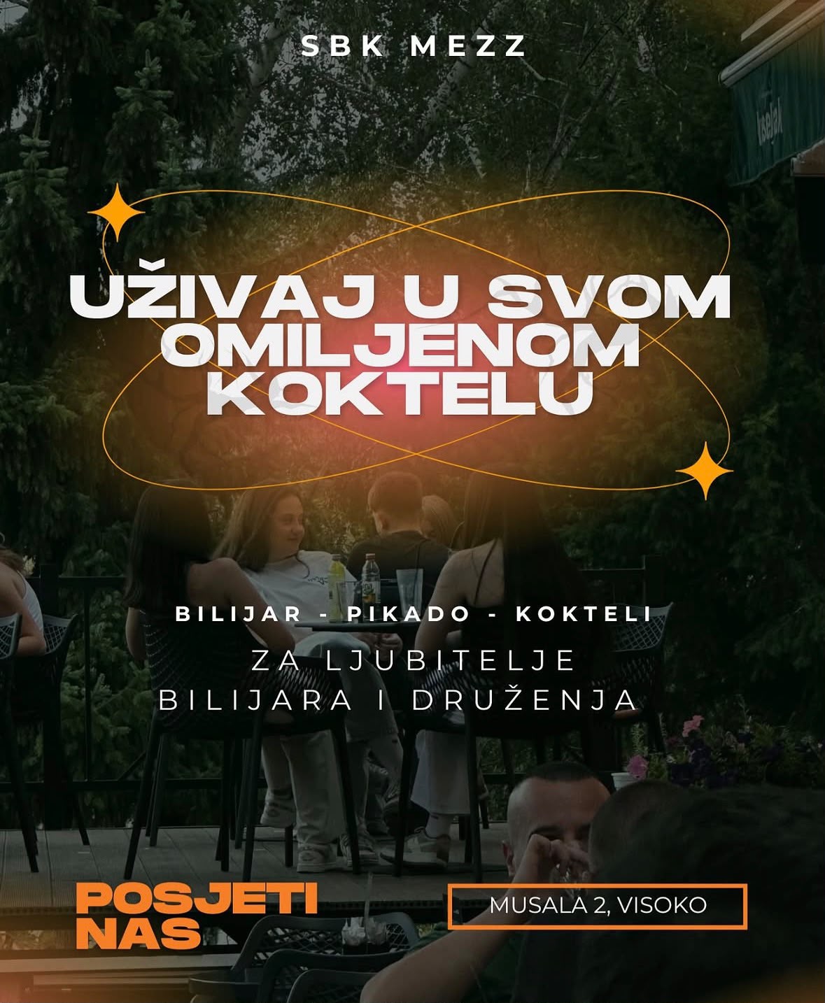 Objava za Sportski bilijar klub Mezz, bilijar i kokteli